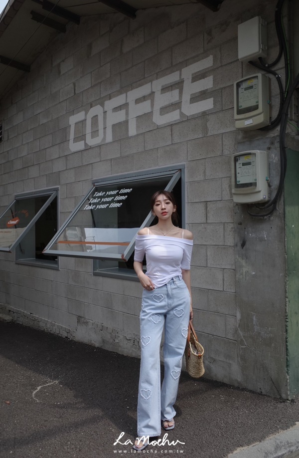 舒服棉一字領上衣